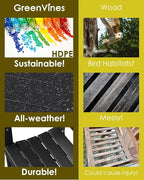 GREENVINES Outdoor Dining Chair | HDPE | Patio Chairs | All-Weather | Black