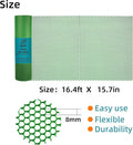 Decorative Fences - Green Polyethylene Netting, 15.7 x 16.4 ft Roll