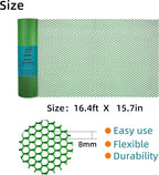Decorative Fences - Green Polyethylene Netting, 15.7 x 16.4 ft Roll