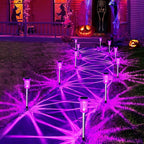 Christmas Solar Lights Outdoor 10 Pack Solar Pathway Lights Outdoor Halloween Decorations Waterproof Yard Lighting for Driveway Garden Walkway Path Landscape Lawn