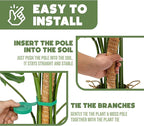 2 Pack 48" and 28'' Bendable Moss Pole Monstera Plant Support for Climbing Indoor Plants - Stakes for Potted Climbers - Tall Sticks Indoor Trellis for Houseplants - Accessories for Monstera Pot