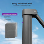 PURPLE LEAF Patio Umbrella 10' X 10' Rectangle Cantilever Umbrella Large Aluminum Outdoor Umbrellas with 360-degree Rotation & UPF40+ Premium Fabric for Deck Pool Garden Yard, Mint Green