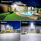 Onforu 120W Flood Lights Outdoor,12000lm White LED Work Light with Plug, 6500K Daylight White LED Flood Lighting, IP66 Waterproof Security Yard Lights for Yard Garage Stadium 2 Pack