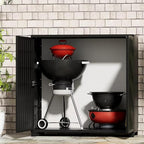 Outdoor/Indoor Storage Box,Resin and Plastic Storage Cabinet Waterproof,Outdoor Cabinet for Patio/Garden/Balcony/Backyard/All Room(NO Shelf-Black)