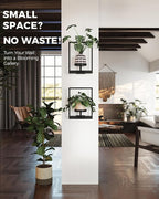 Bamworld Plant Stand Indoor Wall Decor Metal Plant Hanger Indoor Hanging Plant Holder Wall-Mounted Planters Outdoor Plant Rack Black 2 Pack (Patent Design)