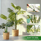 5pack Adjustable Plant Support Pole – Stackable Indoor/Outdoor Support Pole with Clamps, Suitable for Supporting Monstera and Climbing Plants, Garden Accessories, Perfect Replacement for Plant Stakes