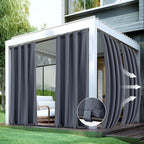 HolidayIdeas Patio Curtains Outdoor Waterproof-4 Panels 54x84 Inch-Windproof by HolidayIdeas