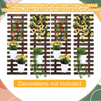 Weysat 4 Pcs Wall Planter Wooden Orchid Hanging Planter for Indoor Plants Wall Mount Planter Stand Frame Display Air Plant Holders Outdoor Vertical Rack Wall Decoration for Garden (12 x 35 in)