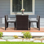 Bonnlo 3 PCS Wicker Outdoor Patio Bistro Set, Patio Furniture Set - Image 7