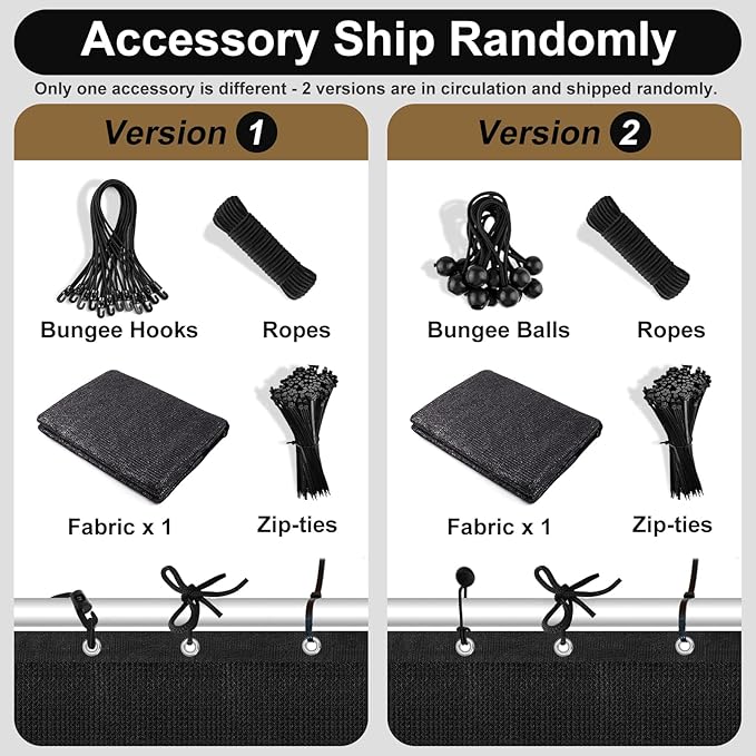 Artpuch 90% Sun Shade Cloth, 6 x 12 FT Pergola Shade Cover Canopy with Grommets, Sun Screen Fabric Tarp for Patio, Outdoor, Garden, Backyard, Black