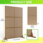 Outdoor Privacy Screen,72" H×47" W Metal Privacy Screen, Freestanding Privacy Fence Panels for Patio