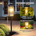 Solar Pathway Lights Outdoor, 8 Pack Upgraded Solar Lights Outdoor Waterproof, Bright Up to 15 Hrs Auto On/Off Garden Light for Yard Patio Lawn Path Walkway Driveway Outside Decor