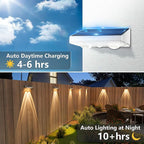 NIORSUN Solar Fence Lights,8 Pack Solars Deck Light,Warm White Color,Outdoor Bulb Waterproof Led IP65,Power Patio Lamp with Lenses for Outside/Backyard/Railing/Yard（White）