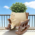 Smiley Face Planter Pot,Cute Plant Pots for Indoor Outdoor with Drainage Hole,Unique Funny Flower Pot for Succulents,Plant Gifts for Mother's Day, Birthday, Christmas