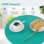 HDPS Outdoor Side Table, Small Round Side Table Weather-Resistant, Outdoor Side Tables for Patio, Porch, Deck, End Table for Plant Stand, Living Room, Bedroom, Turquoise