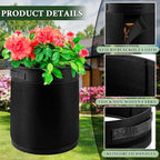 3 Pack 15 Gallon 360° Visibility Potato Grow Bags with Shading Flap, Plant Grow Bags for Growing Potatoes Heavy Duty Thickened Nonwoven Fabric Gardening Vegetable Growing Bags with Harvest Window