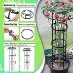 Garden Trellis for Climbing Plants Outdoor, 41.3 Inch Mushroom Top Trellis for Climbing Plants, Plant Trellis Support for Potted Plants Climbing Vine Rose Clematis Vegetable Trellis, 2 Pack
