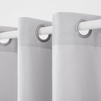 TOWN & COUNTRY BASICS Cabana Solid Heavyweight Indoor Outdoor Curtains, Light Filtering Opacity with Grommet Top, Water Repellent, 2-Pack Set, 54"x120", Cloud Grey
