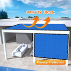 Artpuch Outdoor Pergola Shade Cover 4' X 12' Sun Shade Cloth with Grommets, 90% UV Protection Canopy Patio Privacy Screen (Customized Available) GN107, Blue