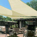 LOVE STORY Custom Size 6'x6'x6' Butter Cream Sun Shade Sail Triangle Sunhsade Fabric Awning Canopy for Patio Backyard Carport Pergola (Customized)
