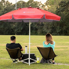 AMMSUN Shade Umbrella, Premium Portable Umbrella with Stand, 6.5ft Lightweight Free Standing Canopy for Sporting Games, Adjustable Instant Sun Protection and Easy to Carry, Pink
