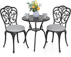 NUU GARDEN 3 Piece Outdoor Bistro Table Set, All Weather Cast Aluminum Patio by NUUGARDENCORPORATION