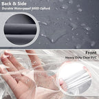 Waterproof Shelf Cover,600D Heavy Duty Dustproof Storage Wire Rack Covers,Outdoor Shelving Covers for Wire Shelves with Zipper 30''x14''x62'',Clear Front.