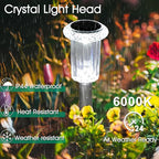 Solar Lights Outdoor, 15 Pack Waterproof Stainless Steel Solar Stake Lights for Pathway Garden Yard Path Walkway Driveway Lawn Patio Outside Decor, Cool White