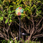 VCUTEKA Solar Garden Lights - Mosaic Solar Lights Outdoor Decor Pathway Light Waterpoof LED Stake Light for Landscape Lawn Patio Yard Decoration (Multicolor) 1 Pack