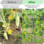 Cucumber Trellis for Raised Bed, U-Shape Garden Trellis for Climbing Plants Outdoor, Metal Arch Trellis for Vegetables, Plant Support for Tomato, Pea, Zucchini(31.5" L×30" W×47.2" H-Small)