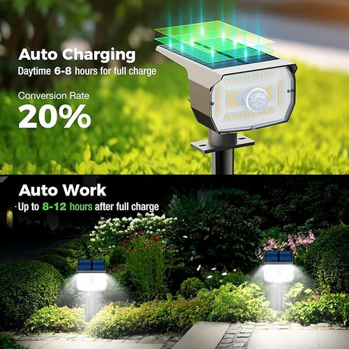 1 Pack Solar Lights Outdoor Waterproof – Cool White