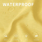 Easy-Going Linen Look Outdoor Curtains Waterproof Windproof Porch Curtains, Soft Thicken Outdoor Privacy Curtains for Patio, Gazebo, Grommet Top and Tab Bottom Drape, 1 Panel, 110x84 inch, Yellow