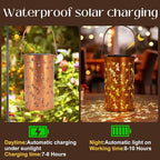 Birthday Gifts for Women Mom Grandma Ladies Solar Lanterns Outdoor Hanging Dragonfly Hollowed-Out Metal Waterproof LED Garden Decor Outside for Patio Yard Porch