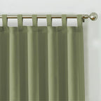Elrene Home Fashions Matine Weatherproof Tab-Top Indoor/Outdoor Solid Color Curtain Panel for Porch, Pergola, Patio, Deck, 52”W x 95”L, Green (Pack of 3)