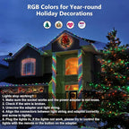 Brizled Color Changing String Lights 98FT 300 LED RGB Christmas Lights Dimmable Multifunctional Christmas Light with Remote for Indoor Outdoor St Patrick's Day Easter Halloween Xmas Tree Holiday Party