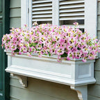 12 Bundles Artificial Pansy Flowers for Outdoor, Faux Silk Pansies Spring Flowers for Outside for Planter Front Door Porch Patio Yard Window Box Home Decor (Pink)