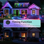 Permanent Outdoor Lights, 50ft Smart Eave Lights with RGB LED Light, IP67 Waterproof, App Control, DIY RGB Light for House Halloween Decorations