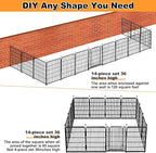 36 in Garden Fence, Wide Gate Low Threshold, 10 Panels Total 22.1 Ft Heavy Duty - Image 6