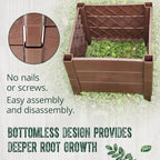 Dalen Modular Raised Bed Garden – Faux Wood – 4 Panel Starter Pack – Makes Square Foot Gardening Easy – 12x9 in