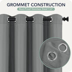 Gazebo Curtains Outdoor Waterproof 6 Panels - Windproof, Privacy, Weatherproof Outside Drapes for Patio Pergola Porch, Grommet Top and Tab Bottom Drape, 54x84 Inch, Grey