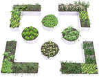 A ANLEOLIFE 8-Pack 4X4X1.5ft & 74x74x18in Deep Root Galvanized Raised Garden Beds Outdoor for Planting Vegetables Flowers Herb, Antique White