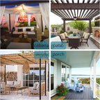 BONZER Waterproof Outdoor Curtains for Patio Porch Pergola Cabana Light Filtering Privacy Grommet Indoor Curtain Panels for Bedroom Living Room, 1 Panel, 54W x 120L inch, Cream