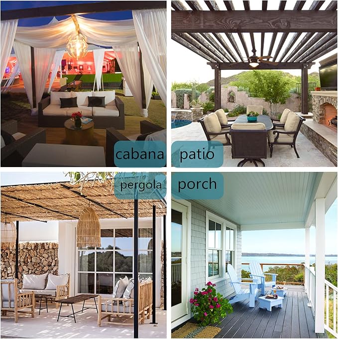 BONZER Outdoor Curtains for Patio Waterproof Thick Privacy Wide Grommet Light Filtering Outside Curtains for Porch Pergola Gazebo Deck, 1 Panel, 110W x 120L inch, Cream
