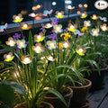Solar Garden Lights, 4 Pack 24 LED Solar Swaying Flower Light, Waterproof Firefly Lights Outdoor Fairy Light for Garden Patio Yard Pathway Flower Bed Decoration