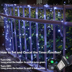 String Lights 500 LED, 165ft Waterproof Outdoor Plug-In, White