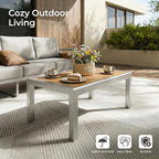 ZANDOR Aluminum Outdoor Patio Furniture - 2 Pcs Armchair, All-Weather Metal Modern Outside Furniture with Washable Thick Cushion for Garden/Backyard/Porch, Silver