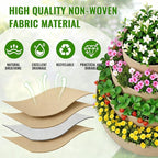 4 Pcs Plant Grow Bags 4 Tiered Strawberry Planter Tower Fabric Raised Garden Beds, 39 Inch Nonwoven Strawberry Pyramid Planter for Vegetables Flower Herbs Gardening Outdoor Growing (Khaki)