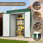 Bealife 6' x 4' Outdoor Storage Shed Clearance, Metal Outdoor Storage Cabinet - Image 4