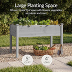 Best Choice Products 48x24x30in Raised Garden Bed, Elevated Wood Planter Box Stand for Backyard, Patio, Balcony w/Bed Liner, 200lb Capacity - Gray