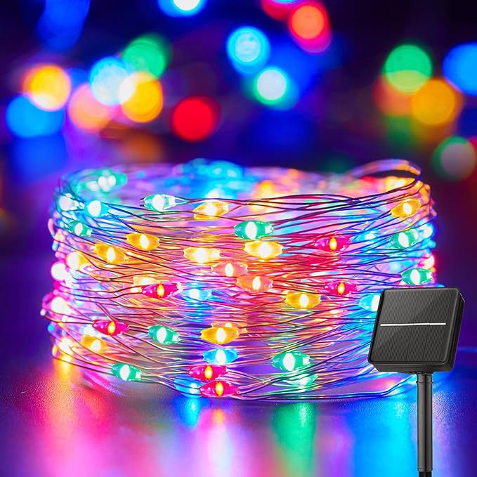Solar String Lights for Outside – Multicolor